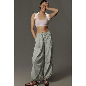 DAILY PRACTICE BY ANTHROPOLOGIE COLOURBLOCK PARACHUTE TROUSERS Size S